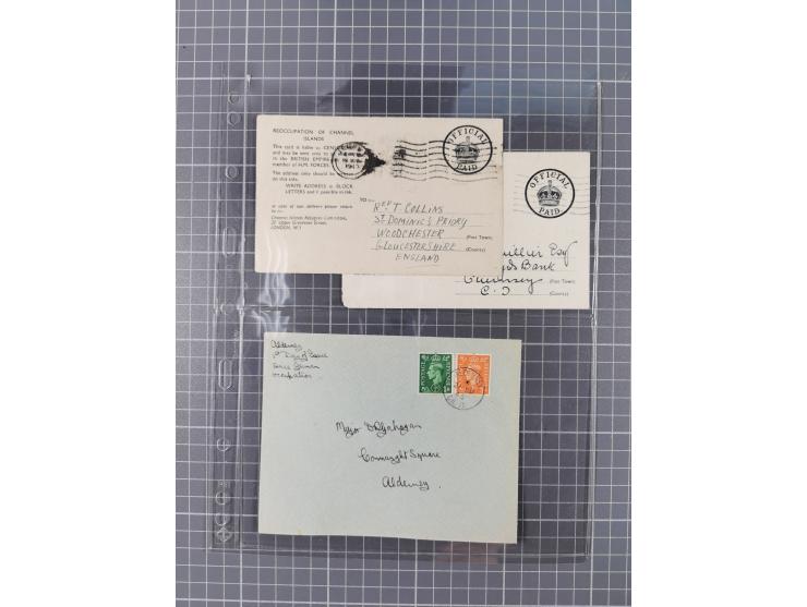 1940/44, interessante Sammlung mit über 60 Briefen und Karten, meist mit Kanalinseln-Bezug, dabei viele bessere wie fünf Feld