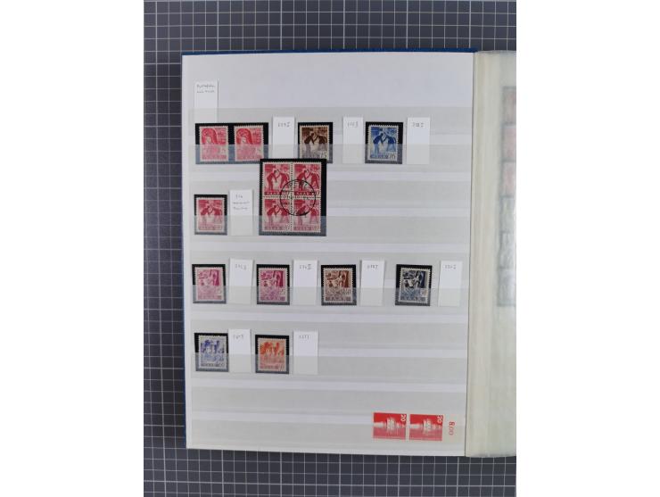 1947/57, postfrische, wenig ungebrauchte und gestempelte Partie im Steckbuch, dabei u.a. Mi. 222XU (signiert Schlegel) und 23