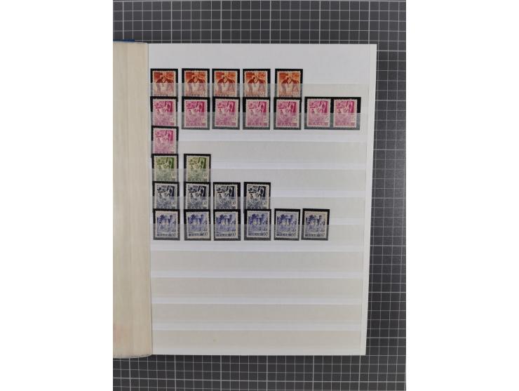 1947/57, postfrische, wenig ungebrauchte und gestempelte Partie im Steckbuch, dabei u.a. Mi. 222XU (signiert Schlegel) und 23