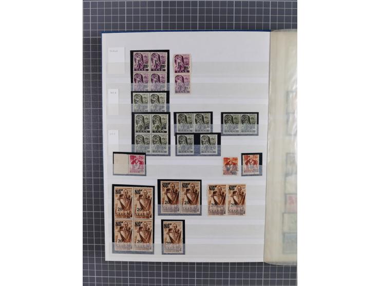 1947/57, postfrische, wenig ungebrauchte und gestempelte Partie im Steckbuch, dabei u.a. Mi. 222XU (signiert Schlegel) und 23