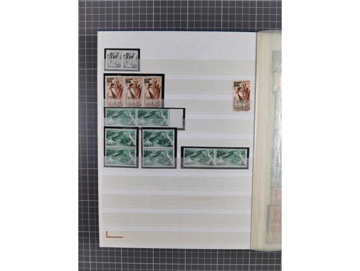 1947/57, postfrische, wenig ungebrauchte und gestempelte Partie im Steckbuch, dabei u.a. Mi. 222XU (signiert Schlegel) und 23