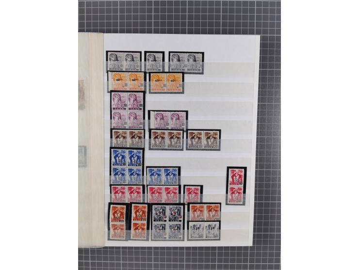 1947/57, postfrische, wenig ungebrauchte und gestempelte Partie im Steckbuch, dabei u.a. Mi. 222XU (signiert Schlegel) und 23