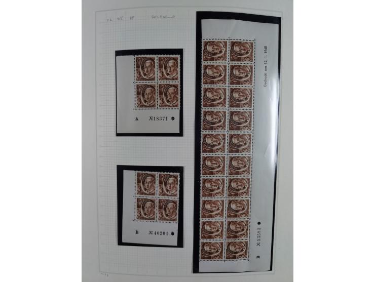1947/48, postfrische und gestempelte reichhaltige Spezialsammlung der 1. und 2. Freimarken-Ausgabe, dabei ungezähnte Werte, D