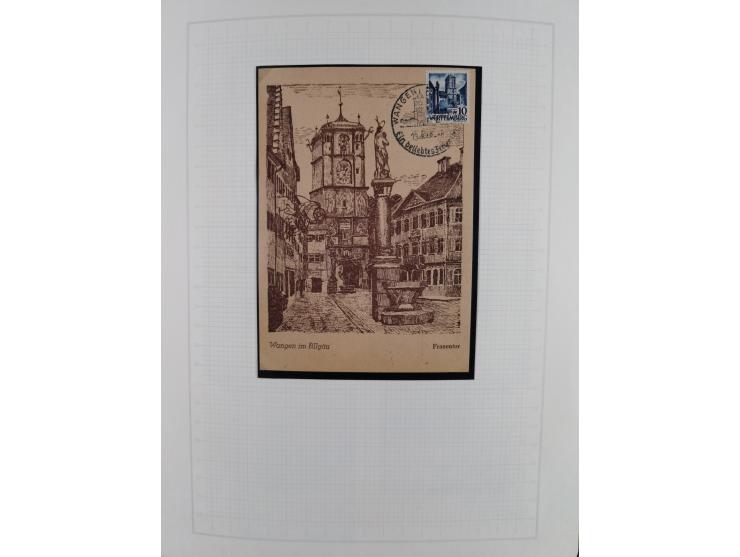 1947/48, postfrische und gestempelte reichhaltige Spezialsammlung der 1. und 2. Freimarken-Ausgabe, dabei ungezähnte Werte, D