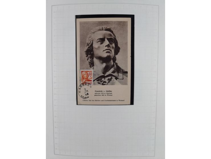 1947/48, postfrische und gestempelte reichhaltige Spezialsammlung der 1. und 2. Freimarken-Ausgabe, dabei ungezähnte Werte, D