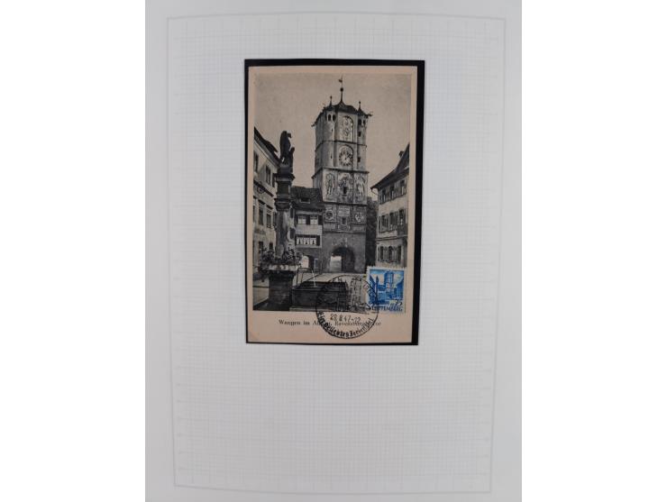 1947/48, postfrische und gestempelte reichhaltige Spezialsammlung der 1. und 2. Freimarken-Ausgabe, dabei ungezähnte Werte, D