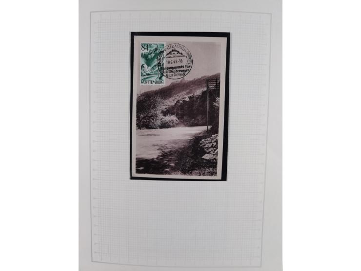 1947/48, postfrische und gestempelte reichhaltige Spezialsammlung der 1. und 2. Freimarken-Ausgabe, dabei ungezähnte Werte, D