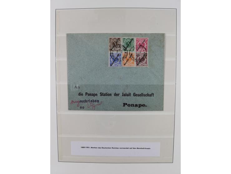1889/1914, Deutsch-Neuguinea and Marschall-Inseln, ungebrauchte/postfrische und gestempelte Sammlung mit einigen Ganzstücken,