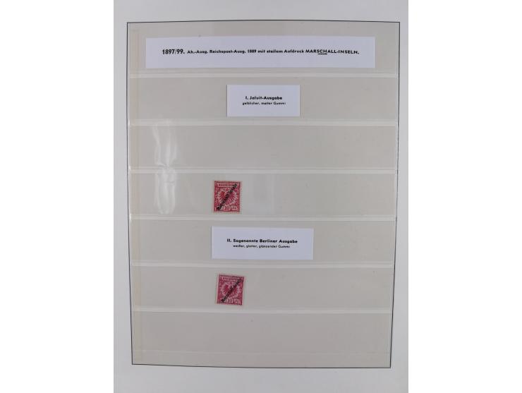 1889/1914, Deutsch-Neuguinea and Marschall-Inseln, ungebrauchte/postfrische und gestempelte Sammlung mit einigen Ganzstücken,