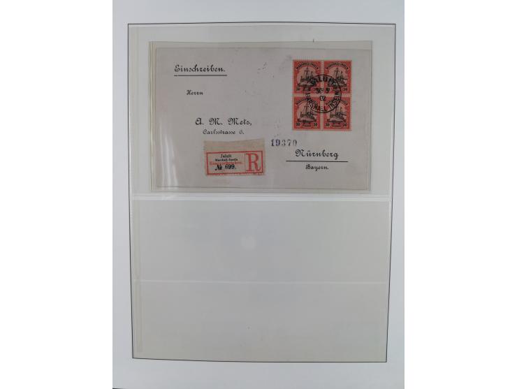 1889/1914, Deutsch-Neuguinea and Marschall-Inseln, ungebrauchte/postfrische und gestempelte Sammlung mit einigen Ganzstücken,