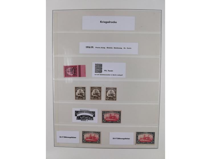 1889/1914, Deutsch-Neuguinea and Marschall-Inseln, ungebrauchte/postfrische und gestempelte Sammlung mit einigen Ganzstücken,