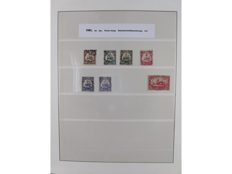 1889/1914, Deutsch-Neuguinea and Marschall-Inseln, ungebrauchte/postfrische und gestempelte Sammlung mit einigen Ganzstücken,