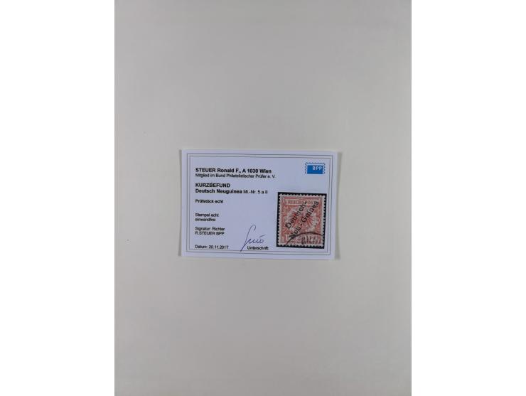 1889/1914, Deutsch-Neuguinea and Marschall-Inseln, ungebrauchte/postfrische und gestempelte Sammlung mit einigen Ganzstücken,