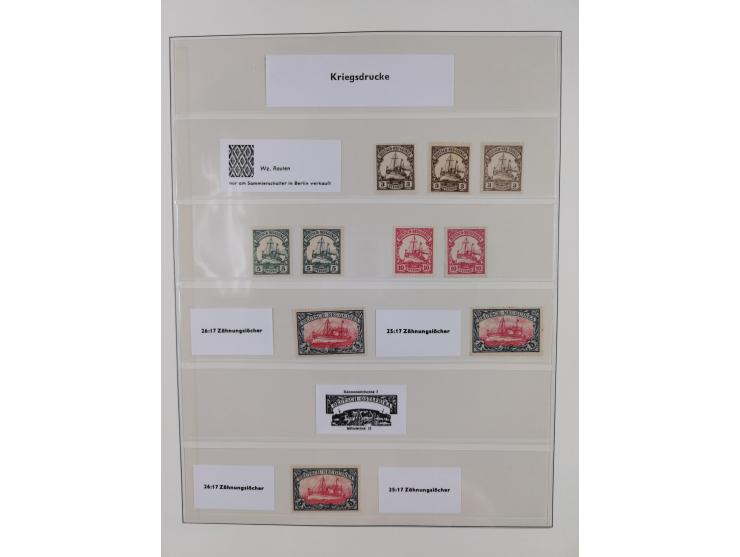 1889/1914, Deutsch-Neuguinea and Marschall-Inseln, ungebrauchte/postfrische und gestempelte Sammlung mit einigen Ganzstücken,