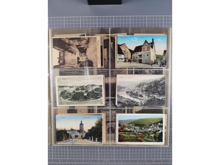 Deutschland: 1900/38, 534 Ansichtskarten, alles Topografie, meist Kaiserreich, nur bessere Ansichten (StraSen, Platze, Gebaud