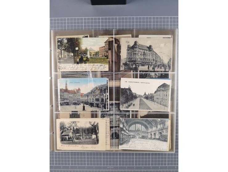 Deutschland: 1900/38, 534 Ansichtskarten, alles Topografie, meist Kaiserreich, nur bessere Ansichten (StraSen, Platze, Gebaud