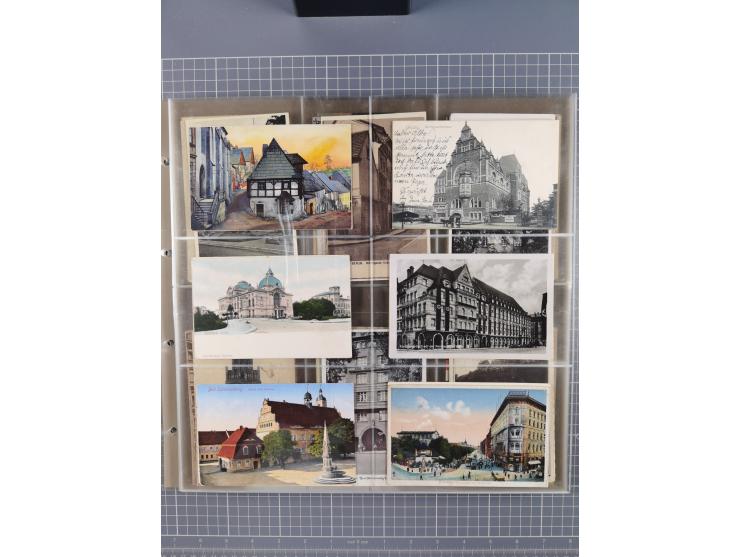 Deutschland: 1900/38, 534 Ansichtskarten, alles Topografie, meist Kaiserreich, nur bessere Ansichten (StraSen, Platze, Gebaud