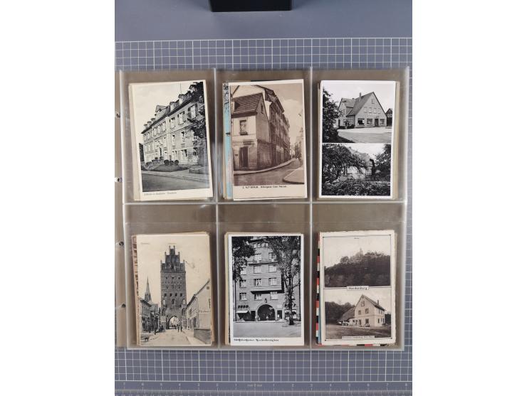 Deutschland: 1900/38, 534 Ansichtskarten, alles Topografie, meist Kaiserreich, nur bessere Ansichten (StraSen, Platze, Gebaud