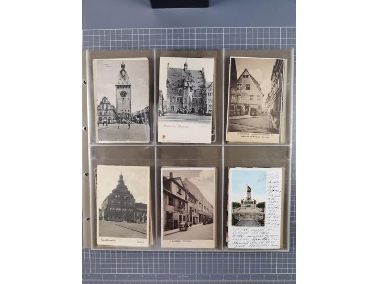 Deutschland: 1900/38, 534 Ansichtskarten, alles Topografie, meist Kaiserreich, nur bessere Ansichten (StraSen, Platze, Gebaud