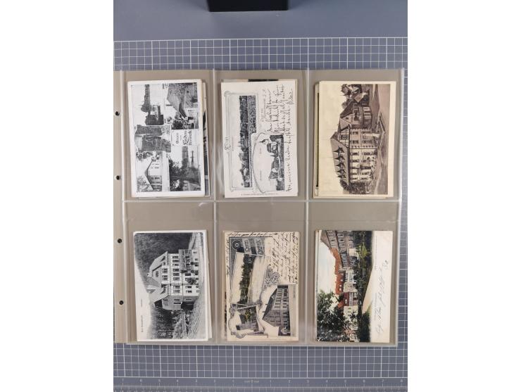 Deutschland: 1900/38, 534 Ansichtskarten, alles Topografie, meist Kaiserreich, nur bessere Ansichten (StraSen, Platze, Gebaud
