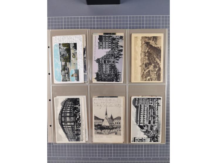Deutschland: 1900/38, 534 Ansichtskarten, alles Topografie, meist Kaiserreich, nur bessere Ansichten (StraSen, Platze, Gebaud