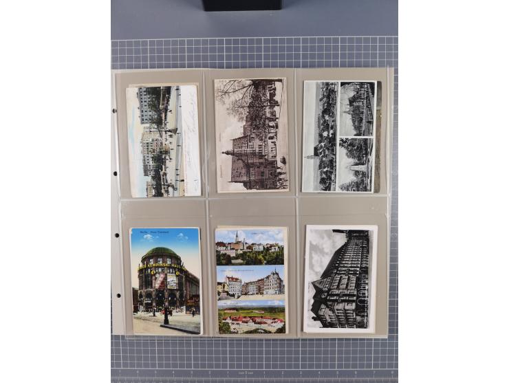 Deutschland: 1900/38, 534 Ansichtskarten, alles Topografie, meist Kaiserreich, nur bessere Ansichten (StraSen, Platze, Gebaud