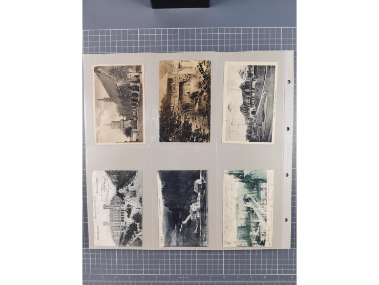 Deutschland: 1900/38, 534 Ansichtskarten, alles Topografie, meist Kaiserreich, nur bessere Ansichten (StraSen, Platze, Gebaud