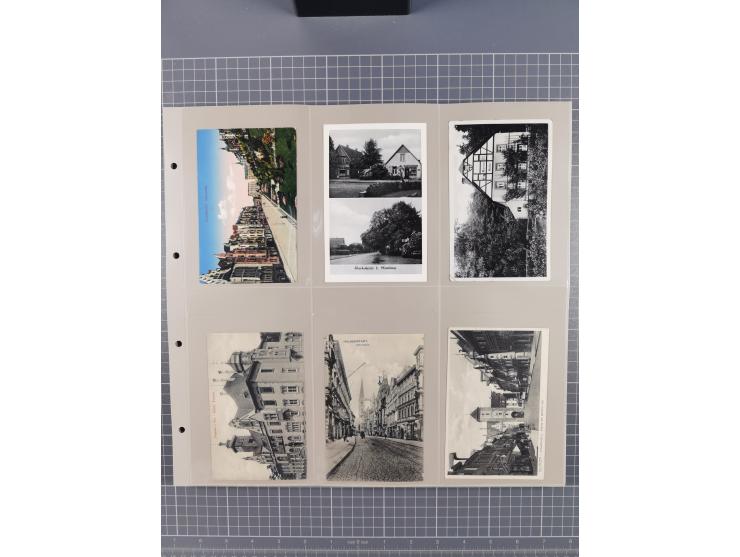 Deutschland: 1900/38, 534 Ansichtskarten, alles Topografie, meist Kaiserreich, nur bessere Ansichten (StraSen, Platze, Gebaud