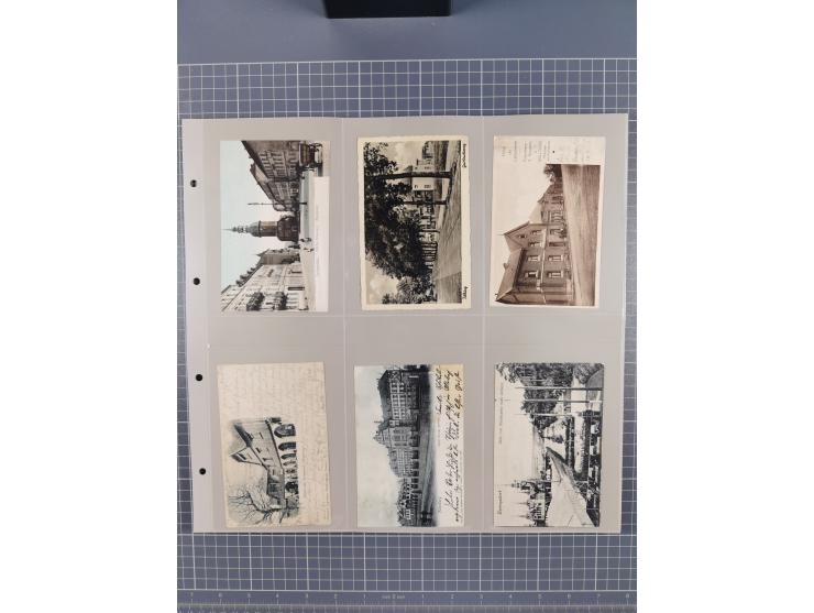 Deutschland: 1900/38, 534 Ansichtskarten, alles Topografie, meist Kaiserreich, nur bessere Ansichten (StraSen, Platze, Gebaud