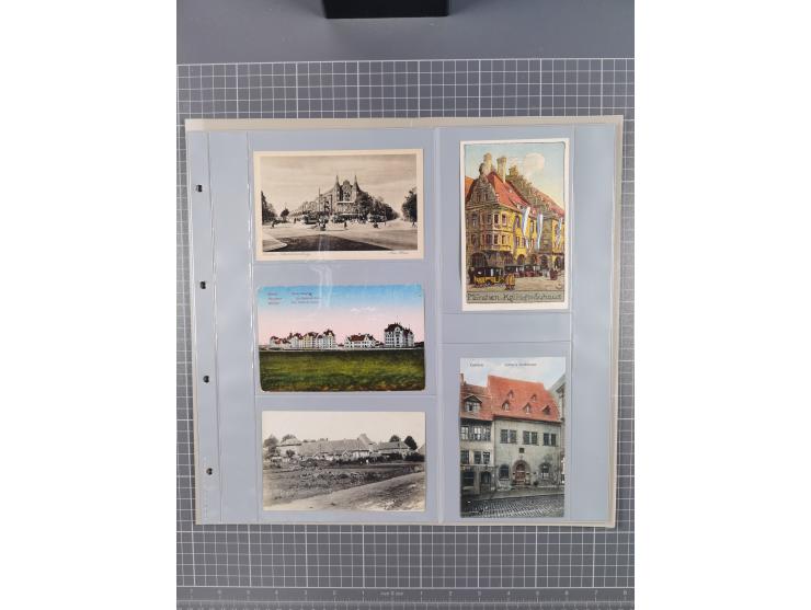 Deutschland: 1900/38, 534 Ansichtskarten, alles Topografie, meist Kaiserreich, nur bessere Ansichten (StraSen, Platze, Gebaud