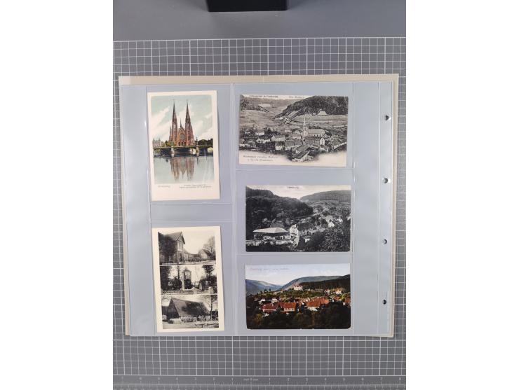 Deutschland: 1900/38, 534 Ansichtskarten, alles Topografie, meist Kaiserreich, nur bessere Ansichten (StraSen, Platze, Gebaud