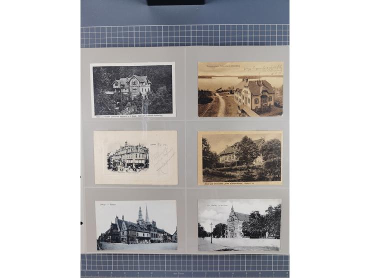 Deutschland: 1900/38, 534 Ansichtskarten, alles Topografie, meist Kaiserreich, nur bessere Ansichten (StraSen, Platze, Gebaud