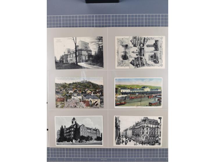 Deutschland: 1900/38, 534 Ansichtskarten, alles Topografie, meist Kaiserreich, nur bessere Ansichten (StraSen, Platze, Gebaud