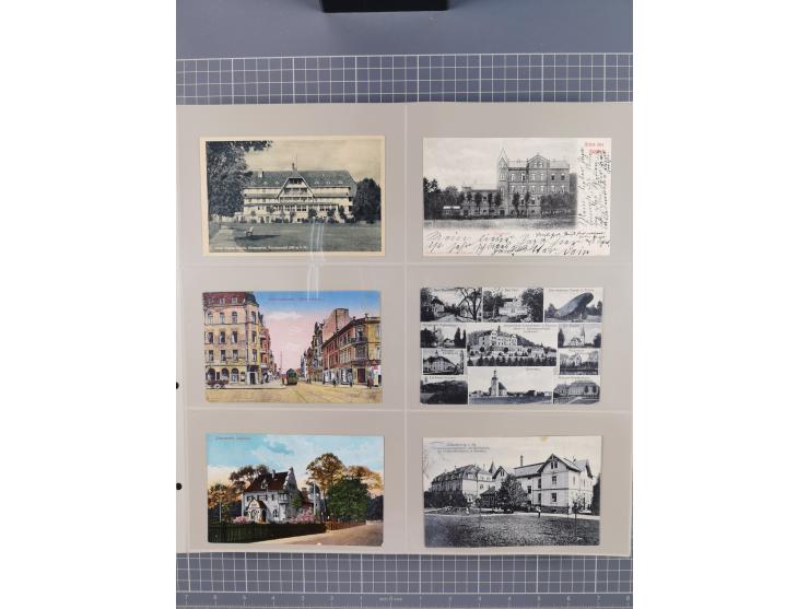 Deutschland: 1900/38, 534 Ansichtskarten, alles Topografie, meist Kaiserreich, nur bessere Ansichten (StraSen, Platze, Gebaud