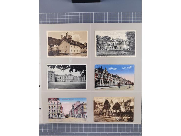Deutschland: 1900/38, 534 Ansichtskarten, alles Topografie, meist Kaiserreich, nur bessere Ansichten (StraSen, Platze, Gebaud