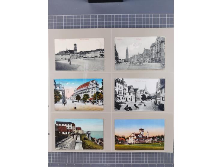 Deutschland: 1900/38, 534 Ansichtskarten, alles Topografie, meist Kaiserreich, nur bessere Ansichten (StraSen, Platze, Gebaud