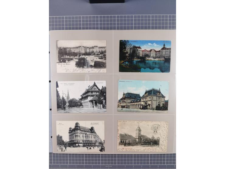 Deutschland: 1900/38, 534 Ansichtskarten, alles Topografie, meist Kaiserreich, nur bessere Ansichten (StraSen, Platze, Gebaud