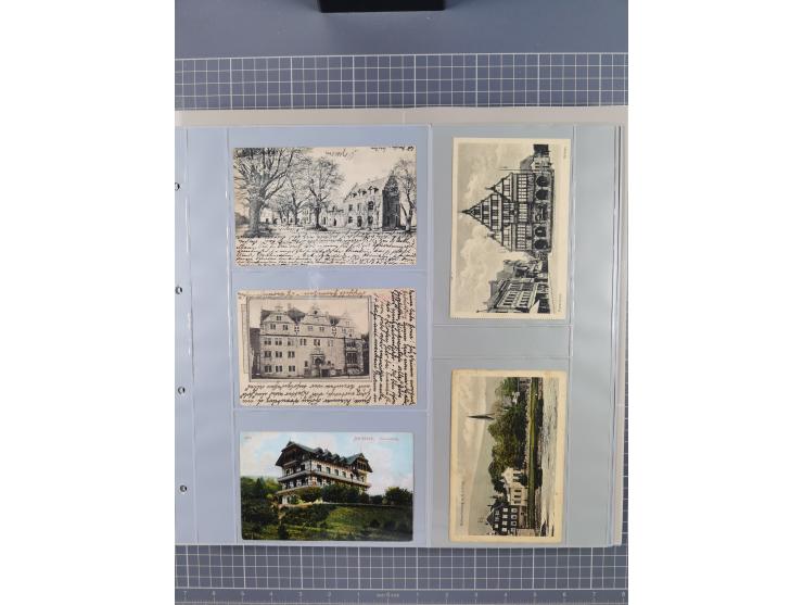 Deutschland: 1900/38, 534 Ansichtskarten, alles Topografie, meist Kaiserreich, nur bessere Ansichten (StraSen, Platze, Gebaud