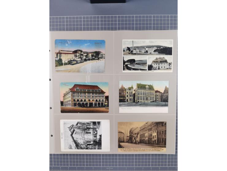 Deutschland: 1900/38, 534 Ansichtskarten, alles Topografie, meist Kaiserreich, nur bessere Ansichten (StraSen, Platze, Gebaud