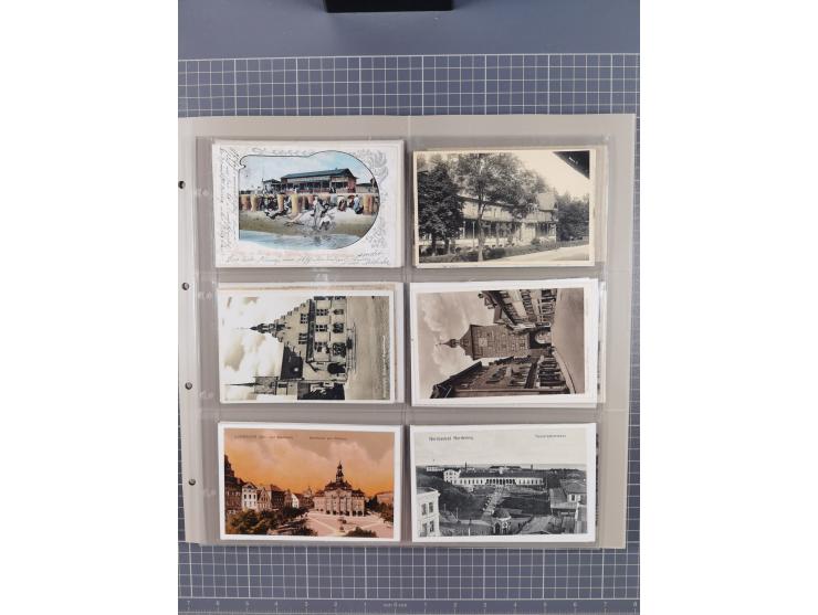 Deutschland: 1900/38, 534 Ansichtskarten, alles Topografie, meist Kaiserreich, nur bessere Ansichten (StraSen, Platze, Gebaud