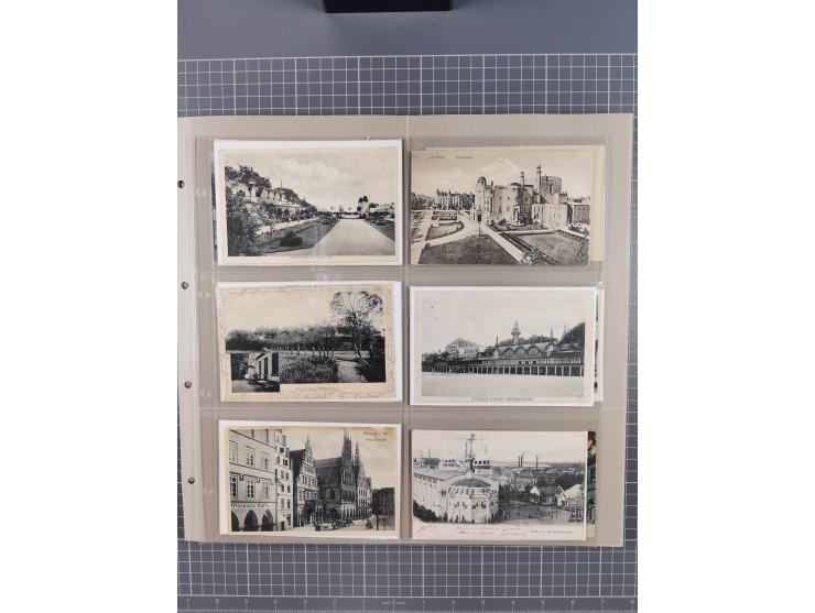 Deutschland: 1900/38, 534 Ansichtskarten, alles Topografie, meist Kaiserreich, nur bessere Ansichten (StraSen, Platze, Gebaud