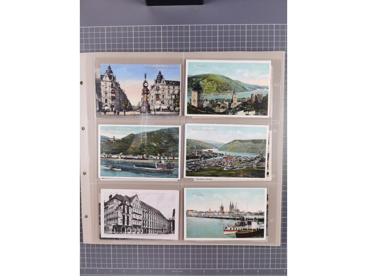 Deutschland: 1900/38, 534 Ansichtskarten, alles Topografie, meist Kaiserreich, nur bessere Ansichten (StraSen, Platze, Gebaud