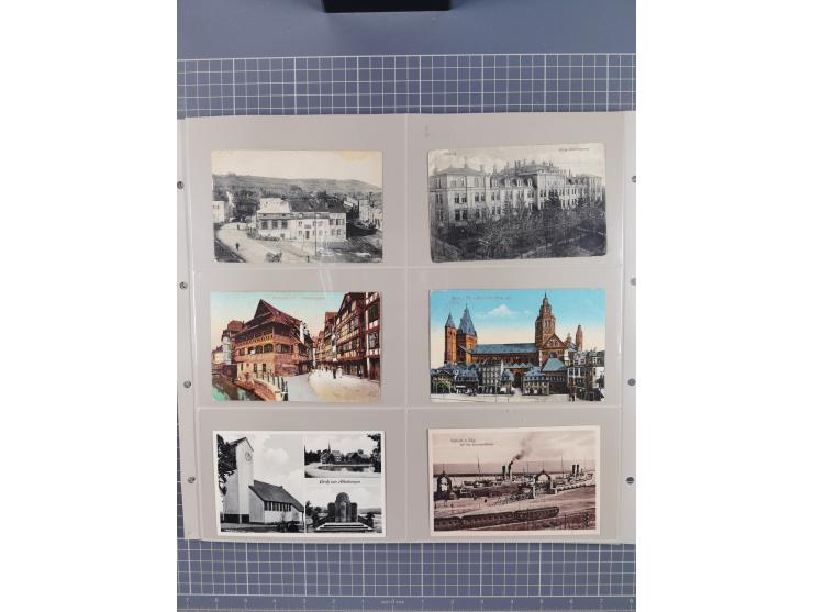 Deutschland: 1900/38, 534 Ansichtskarten, alles Topografie, meist Kaiserreich, nur bessere Ansichten (StraSen, Platze, Gebaud