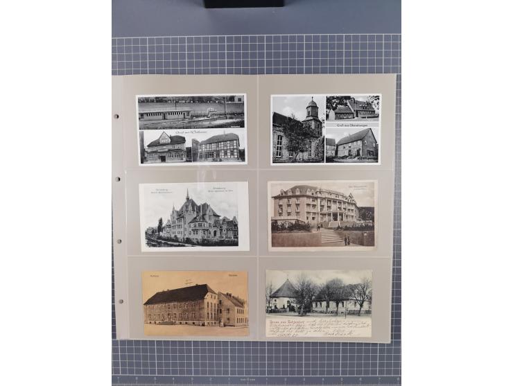 Deutschland: 1900/38, 534 Ansichtskarten, alles Topografie, meist Kaiserreich, nur bessere Ansichten (StraSen, Platze, Gebaud