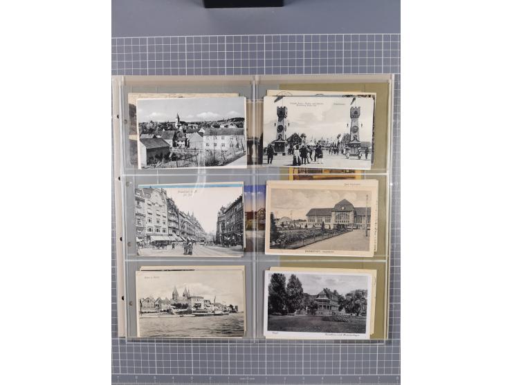 Deutschland: 1900/38, 534 Ansichtskarten, alles Topografie, meist Kaiserreich, nur bessere Ansichten (StraSen, Platze, Gebaud