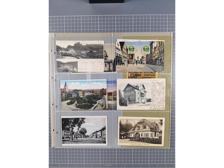 Deutschland: 1900/38, 534 Ansichtskarten, alles Topografie, meist Kaiserreich, nur bessere Ansichten (StraSen, Platze, Gebaud