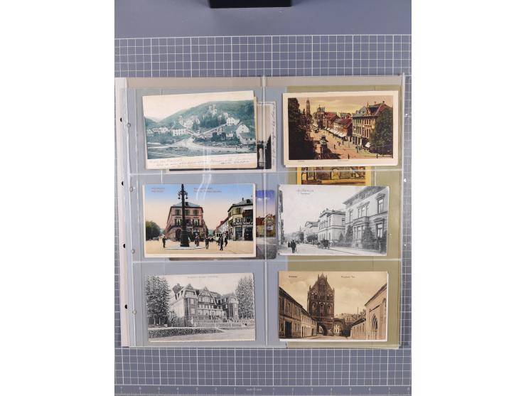 Deutschland: 1900/38, 534 Ansichtskarten, alles Topografie, meist Kaiserreich, nur bessere Ansichten (StraSen, Platze, Gebaud