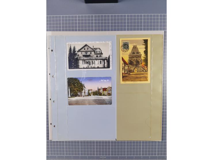 Deutschland: 1900/38, 534 Ansichtskarten, alles Topografie, meist Kaiserreich, nur bessere Ansichten (StraSen, Platze, Gebaud