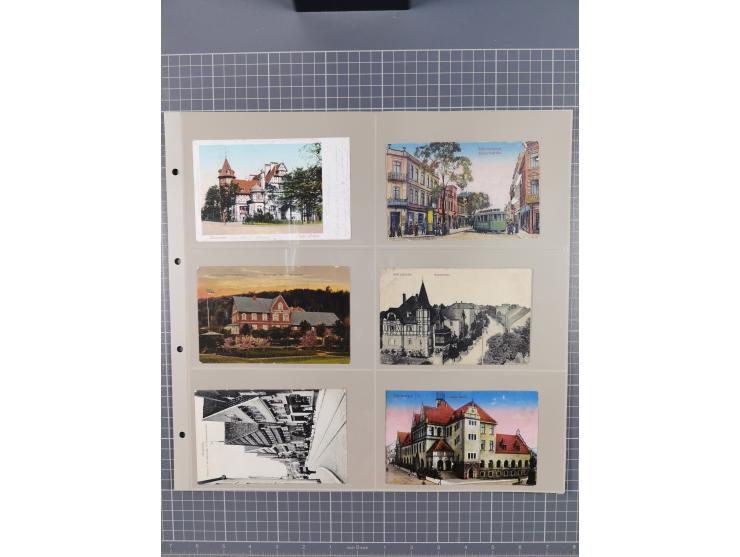 Deutschland: 1900/38, 534 Ansichtskarten, alles Topografie, meist Kaiserreich, nur bessere Ansichten (StraSen, Platze, Gebaud