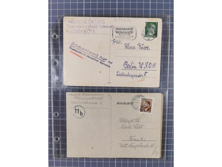 1933/45, 13 KZ-Post-Belege von elf verschiedenen Konzentrationslagern: Auschwitz, Dachau, Ravensbruck, Sachsenhausen, Stuttho